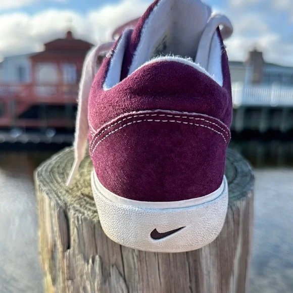 Nike Purple and White Classic Sneakers - Picture 8 of 11